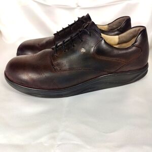 Finn Comfort Men’s Espresso Leather Lace Up Sneaker Comfort Shoes Size 12W